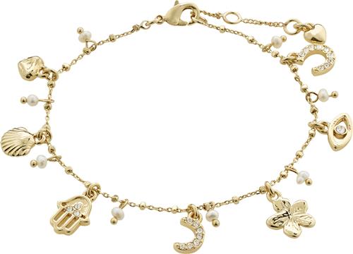 Se Pilgrim Prucence Recycled Bracelet Goldplated one size - Kædearmbånd Med Vedhæng hos Magasin ved Magasin