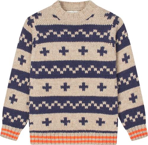 Mads Nørgaard - Copenhagen Crash Keldino Reykavik Sweater Str 4 år - Multi Strik hos Magasin