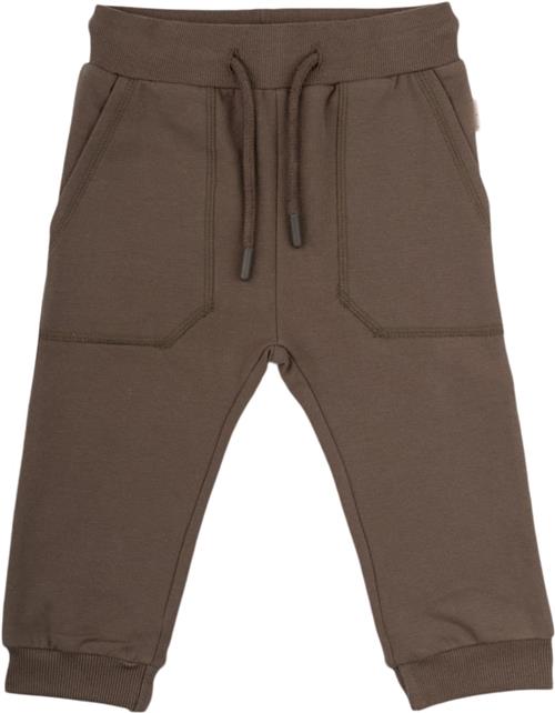 PETIT PIAO Sweat Pants Line Str 110 cm - Chocolate Brown S Bukser Bomuld hos Magasin