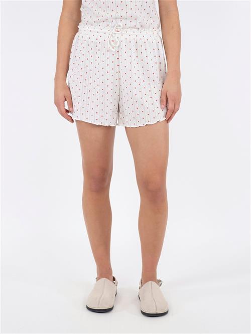 Neo Noir Merritt Pointelle Heart Shorts Kvinde White Casual Shorts Str 42 - hos Magasin