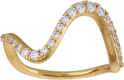 ByBiehl Wave Sparkle Ring Large GP 52 - Ringe hos Magasin