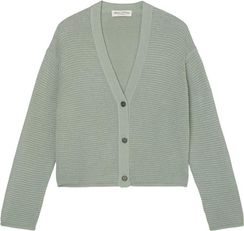 Marc O’Polo Cardigan, Longsleeve, Vneck Kvinde Faded Mint Cardigans Str XS - hos Magasin