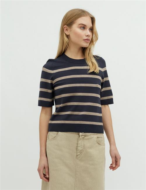 mbyM Carlam Kvinde Blue Island Fossil Stripe Sweaters Str L - hos Magasin