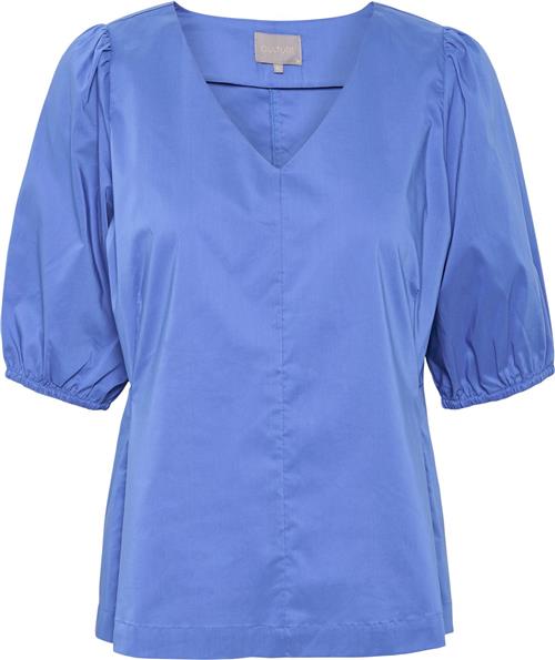 Se Culture Cuantoinett SS Blouse Kvinde Dazzling Blue Kortærmede Bluser Str L - hos Magasin ved Magasin