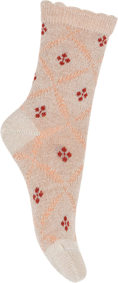 Se mpKids Freja Glitter Socks Str 33/36 - Cream Strømper Uld hos Magasin ved Magasin