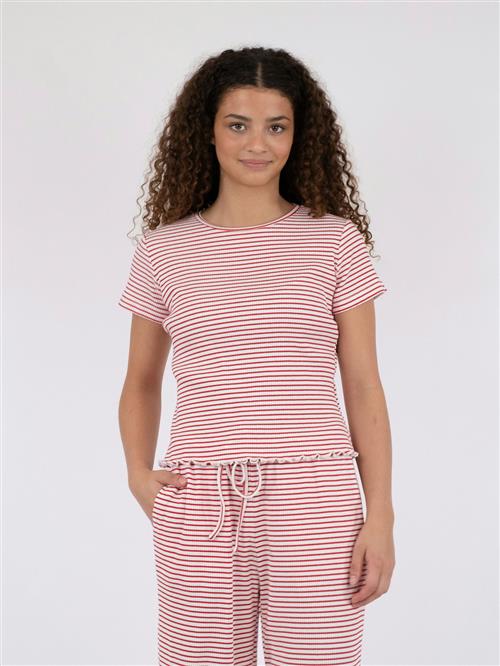 Neo Noir Lonnie Stripe Tee Kvinde Rød Toppe Str 44 - hos Magasin