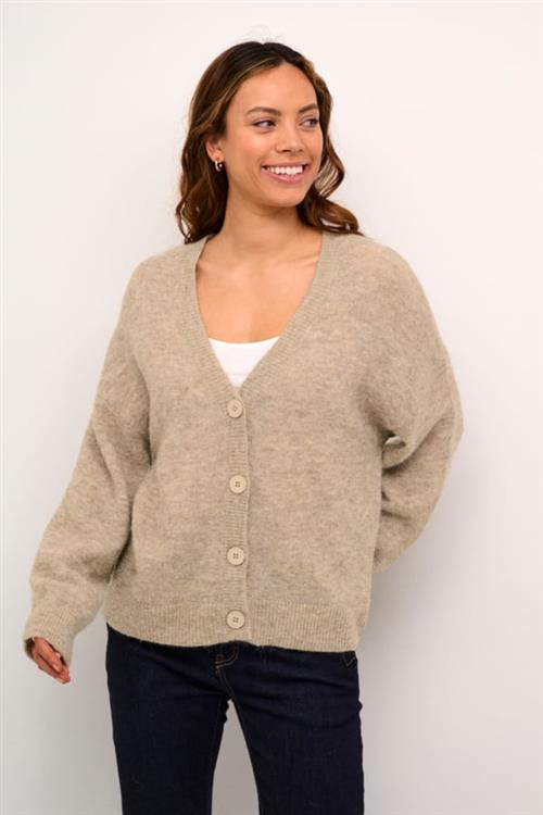 Culture Cucacheia Cardigan Kvinde Dune Melange Cardigans Str L - hos Magasin