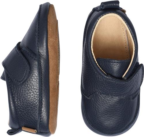 Melton Luxury Leather Slippers Velcro Marine Hjemmesko Str 16/19 - Læder hos Magasin