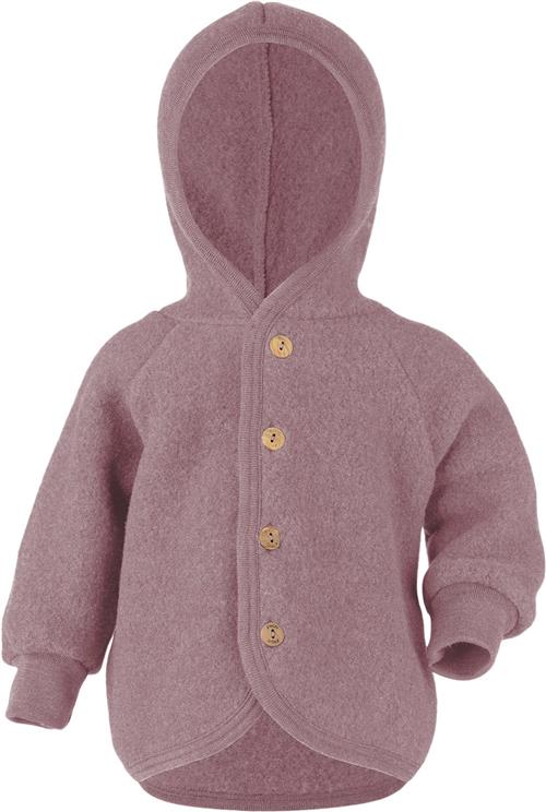 Se Engel Natur Hooded Jacket, With Wooden Buttons, IVN Best Str 74-80 - Rosentræ Bluser & Cardigans I Uld hos Magasin ved Magasin