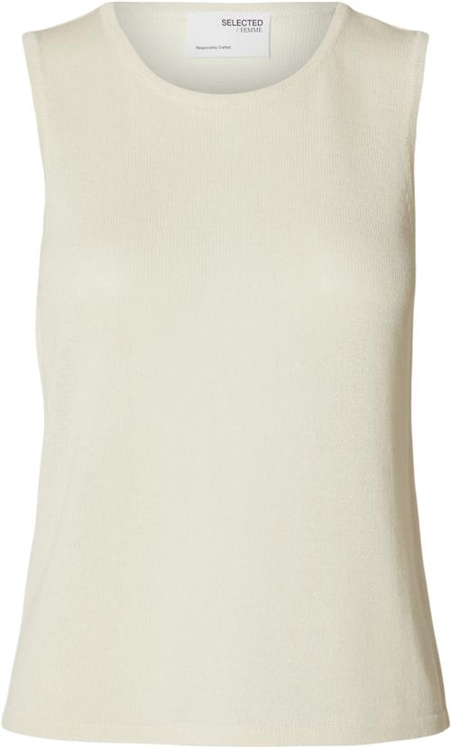 Se Selected Femme Slfmoon SUS SL Knit TOP B Kvinde Birch Tanktoppe Str XS - hos Magasin ved Magasin