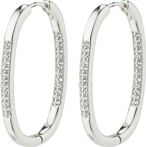 Se Pilgrim Star Recycled Hoops Silverplated one size - Creoler hos Magasin ved Magasin