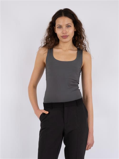 Neo Noir Sophia Jersey Top Kvinde Antracit Tanktoppe Str 40 - hos Magasin