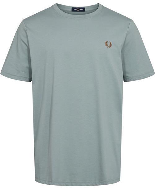 Fred Perry M1600 Mand Slvrblue/dkcaram Kortærmede T-shirts Str M - Bomuld hos Magasin