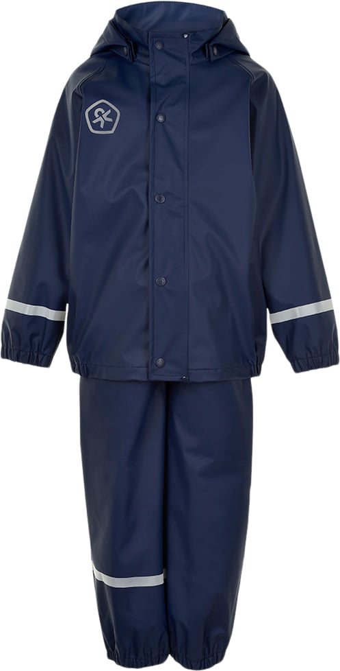 Color Kids Rain Set Solid PU Str 92 - Dress Blues Regntøj hos Magasin