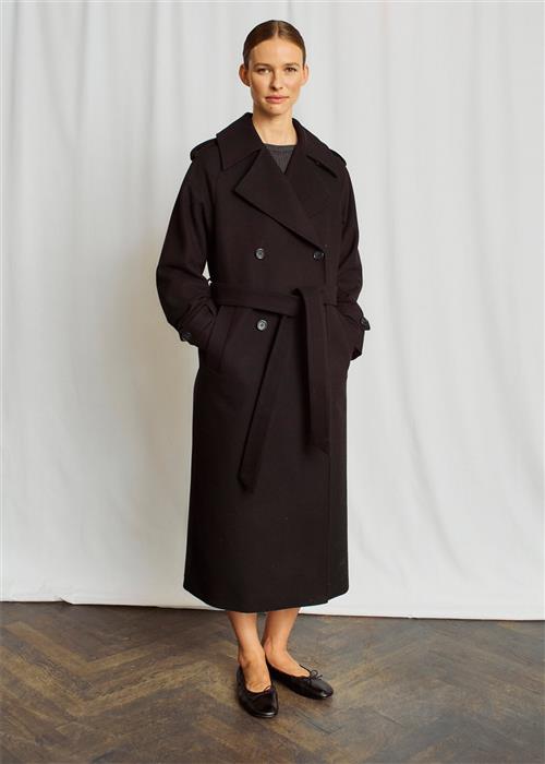 Bruun & Stengade BS Kaylee Coat Kvinde Black Uldfrakker Str 42 - hos Magasin