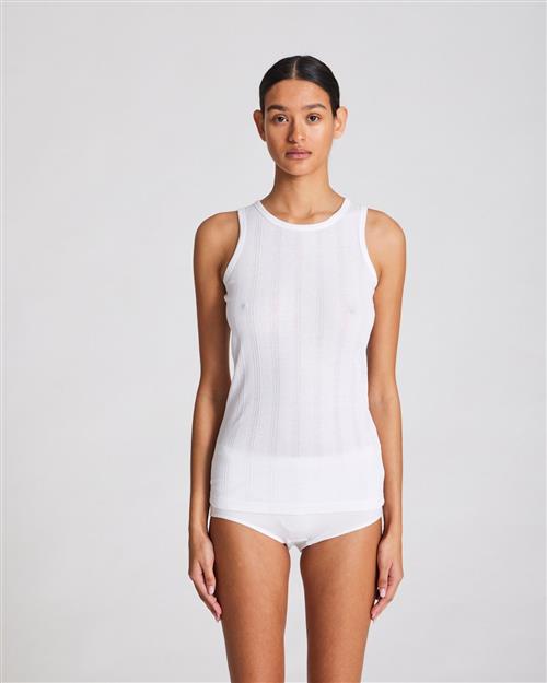 Gai&Lisva Alberte Cotton Top Gots 243975 Kvinde White Tanktoppe Str L - Bomuld hos Magasin