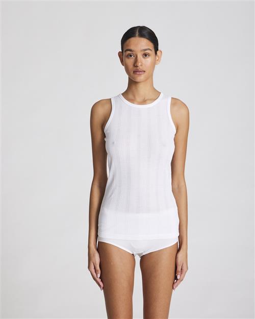 Gai&Lisva Alberte Cotton Top Gots 243975 Kvinde White Tanktoppe Str XL - Bomuld hos Magasin