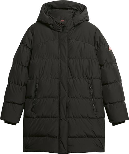 Superdry Hooded Sports Puffer MID JKT Kvinde Black Dunjakker Str S - hos Magasin