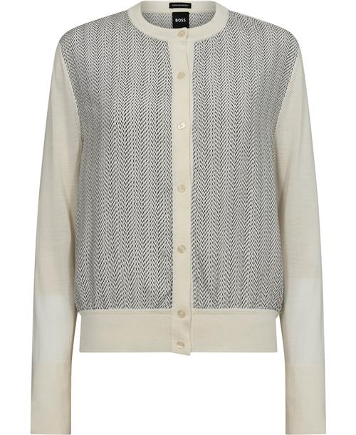 BOSS Flonta Kvinde Open White Cardigans Str XL - hos Magasin