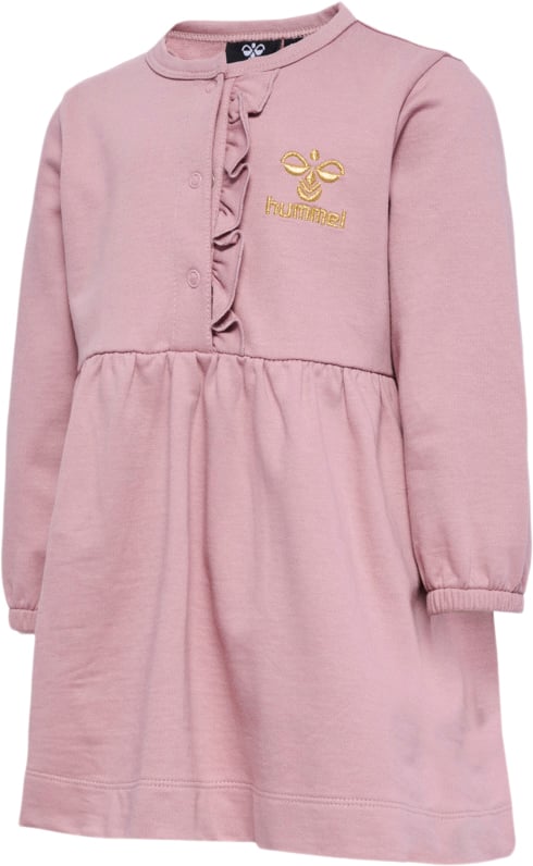 Hummel Hmlselina Dress L/S Str 6-9 mdr / 74 cm - Deauville Mauve Kjoler hos Magasin