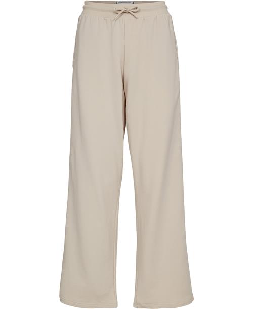 Tommy Hilfiger Modal Pants Kvinde Cashmere Creme Bukser Med Brede Ben Str S - Cashmere hos Magasin