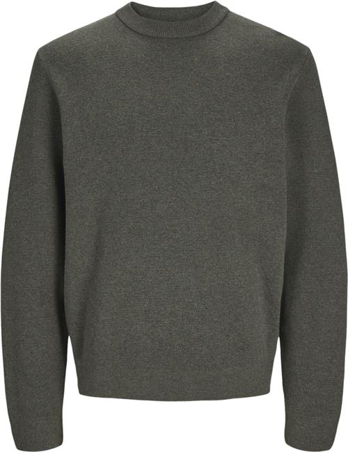 Jack & Jones Jprblamilano Stitch Knit Crew Neck Mand Peat/melange Sweaters Relaxed Fit Str S - hos Magasin