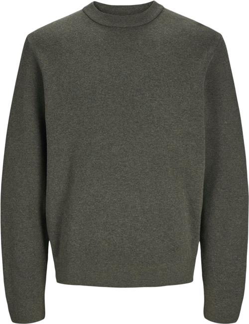 Jack & Jones Jprblamilano Stitch Knit Crew Neck Mand Peat/melange Sweaters Relaxed Fit Str M - hos Magasin