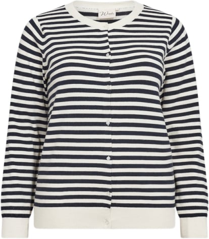 Se Wasabiconcept Washanti 4 Kvinde 6910c Navy Combi Cardigans Str 42/44 - Polyester hos Magasin ved Magasin