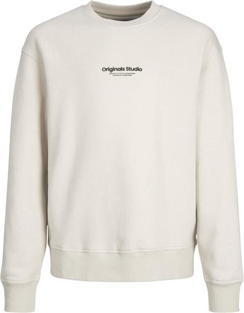 Se Jack & Jones Jorvesterbro Sweat Crew Neck Noos J Str 152 - Moonbeam/loose Sweatshirts hos Magasin ved Magasin