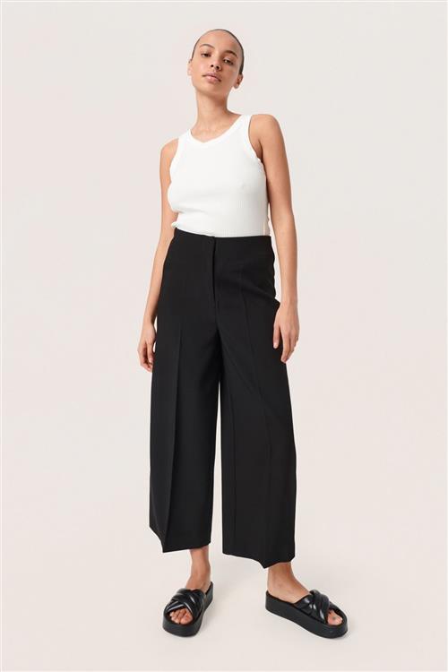 Se Soaked in Luxury Slcorinne Wide Pants Kvinde Black Bukser Med Brede Ben Regular Fit Str XL - hos Magasin ved Magasin