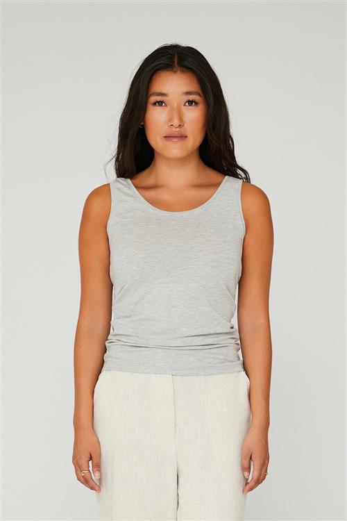 A-VIEW Stabil Tank top Kvinde Light Grey Melange Tanktoppe Str XS - hos Magasin