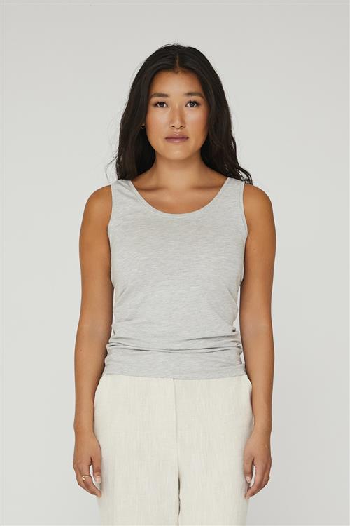 Se A-VIEW Stabil Tank top Kvinde Light Grey Melange Tanktoppe Str L - hos Magasin ved Magasin