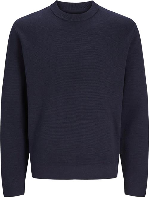 Se Jack & Jones Jprblamilano Stitch Knit Crew Neck Mand Night Sky Sweaters Relaxed Fit Str S - hos Magasin ved Magasin