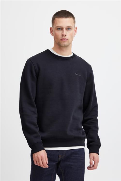 Se Blend Bhdownton Crew Neck Sweatshirt Regu Mand Dark Navy Sweatshirts Str L - hos Magasin ved Magasin