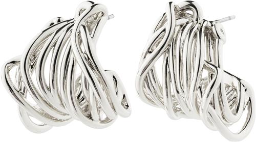 Se Pilgrim Pamela Recycled Earrings Silverplated one size - Ørestikker hos Magasin ved Magasin