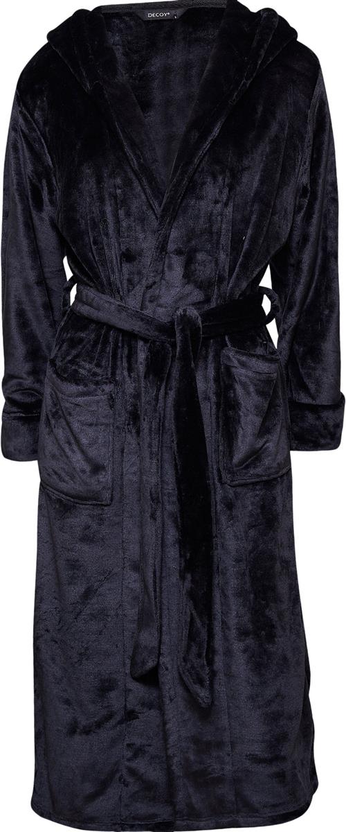 Decoy Decoy Long Robe W/hood Morgenkåber Str XS - hos Magasin