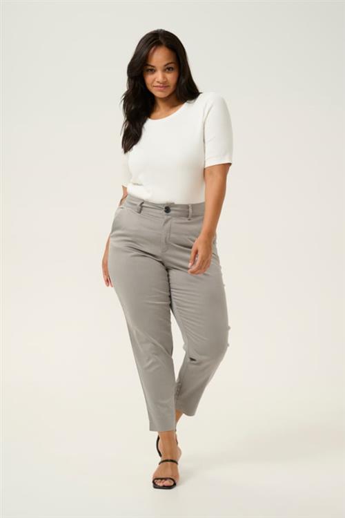 Kaffe Curve Kcleana Chino 7/8 Pants Kvinde Steeple Gray Bukser Med Smalle Ben Str 50 - hos Magasin