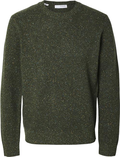 Selected Homme Slhneil LS Knit Neps Crew Neck Mand Forest Night/neps Sweaters Str XL - hos Magasin