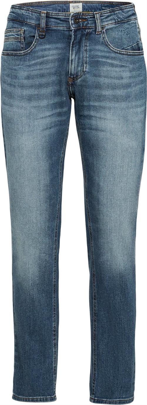 Se Camel Active 5pkt Slim Fit Mand Indigo Jeans Slim Fit Str 35/32 - hos Magasin ved Magasin