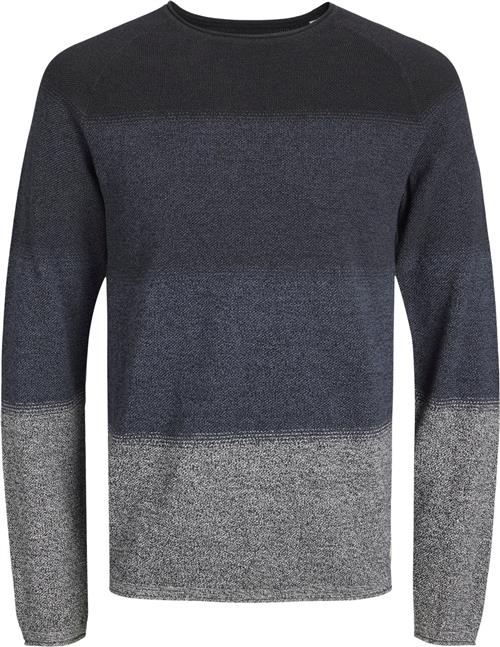 Se Jack & Jones Jjehill Knit Crew Neck Noos Mand Navy Blazer/gradient Sweaters Str S - hos Magasin ved Magasin