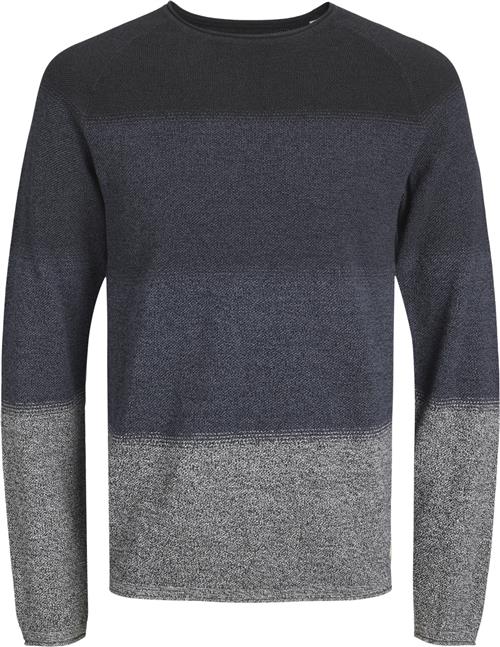 Jack & Jones Jjehill Knit Crew Neck Noos Mand Navy Blazer/gradient Sweaters Str M - hos Magasin