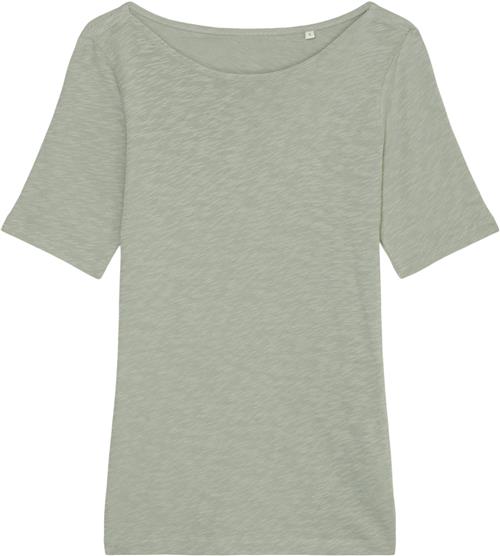 Marc O’Polo Tshirt, Short Sleeve, Boat Neck Kvinde Faded Mint Kortærmede T-shirts Str L - hos Magasin