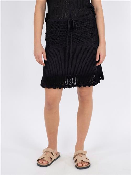 Neo Noir Judith Knit Skirt Kvinde Black Korte Nederdele Str 40 - hos Magasin