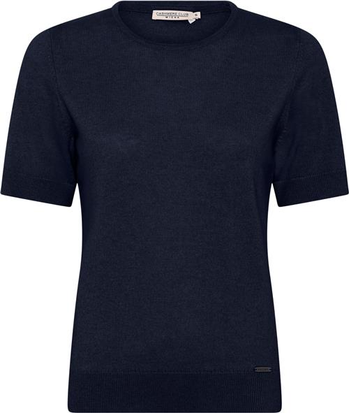 Se Micha Jumper_ Elaine Cashmere Kvinde Navy Kortærmet Strik Str S Cashmere - hos Magasin ved Magasin