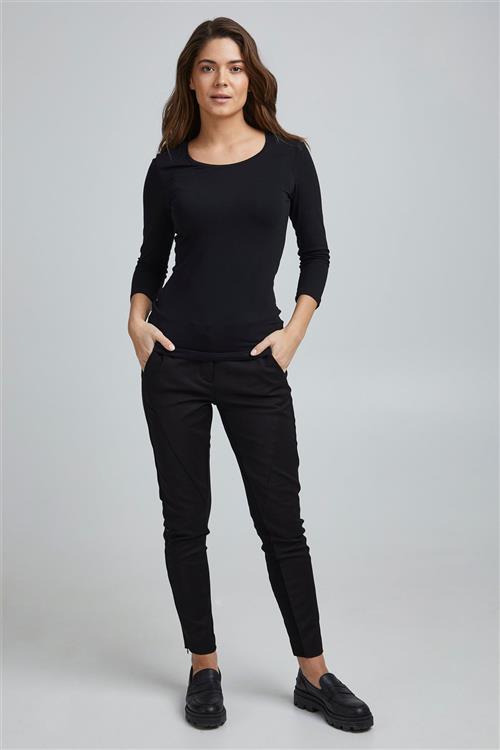 Fransa Zacity 1 Pants Kvinde (Noos) Black Bukser Med Smalle Ben Casual Fit Str 40 - hos Magasin