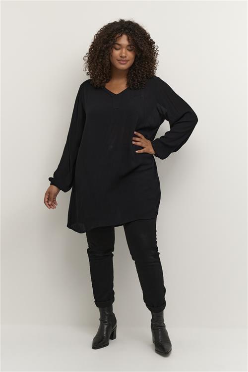 Kaffe Curve Kcami LS Tunic Kvinde Sort Tunikaer Str 54 - hos Magasin