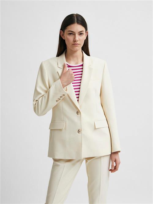 Se Selected Femme Slfrita Classic Blazer Birch B Kvinde Birch Blazere Str 38 - hos Magasin ved Magasin