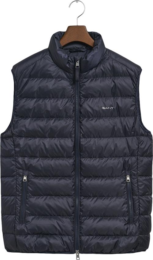 Gant Light Down Vest Mand Evening Blue Veste Str XL - hos Magasin