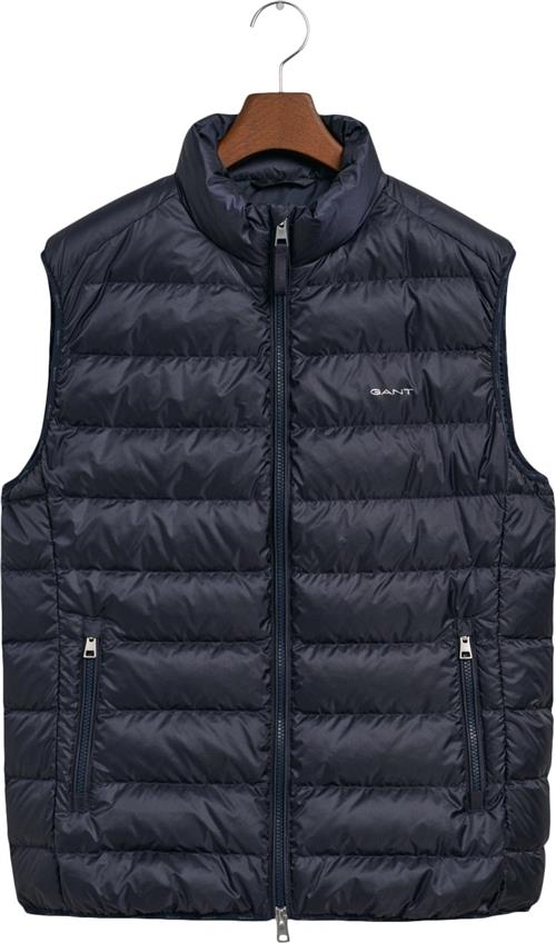 Se Gant Light Down Vest Mand Evening Blue Veste Str XXXL - hos Magasin ved Magasin