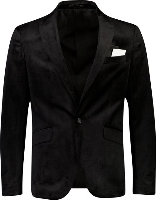 Se Lindbergh Velvet Blazer Mand Sort Blazere Str 56 - Velour hos Magasin ved Magasin